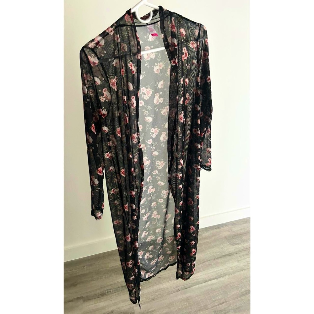 Floral sheer Cardigan Duster